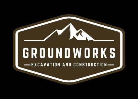 Groundworks Excavation and Construction badge logo